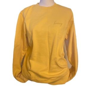 •Brandy Melville Erica Honey Embroidery Sweatshirt•
